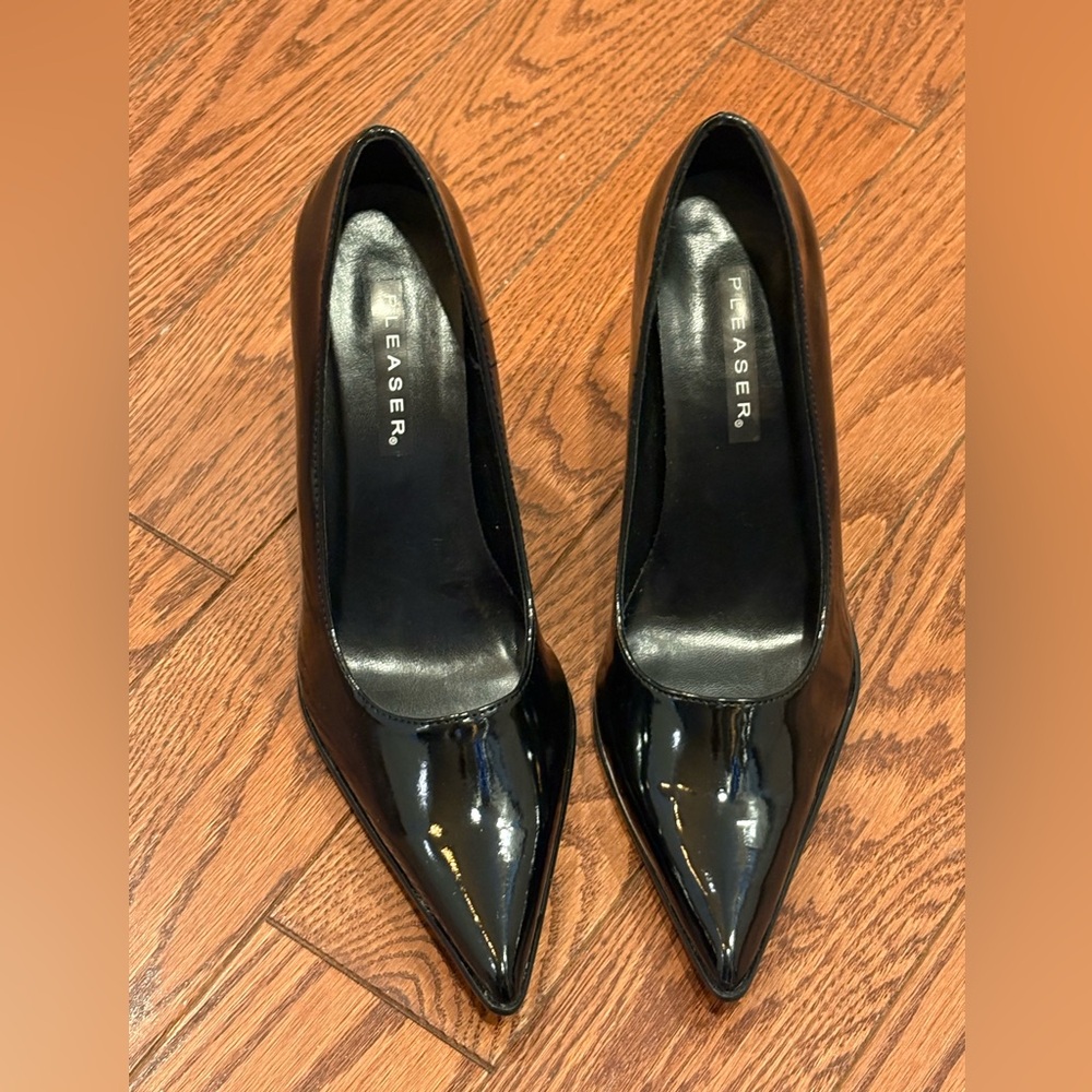 Pleaser Black Patent Heels